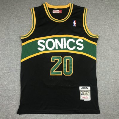 NBA 20 Payton Seattle Supersonics Maillot noir